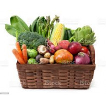 Basket of regional vegetables